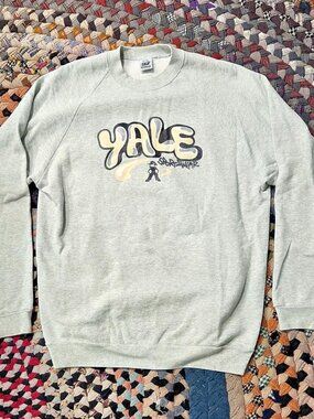 Rare Vintage Yale University gray cotton crewneck sweatshirt #university